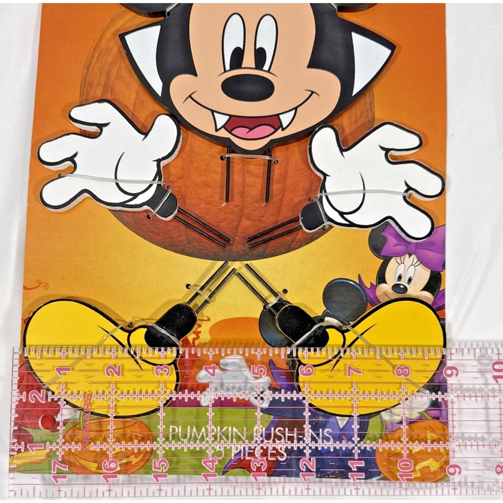 Disney Mickey Mouse Pumpkin Push-Ins Kids Orange Vampire Halloween 5pc Kit - Picture 7 of 7